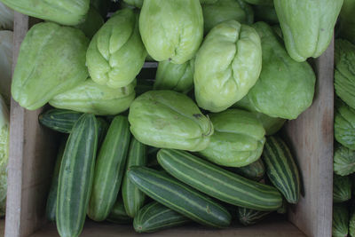 Full frame shot of fresh vegetables in market