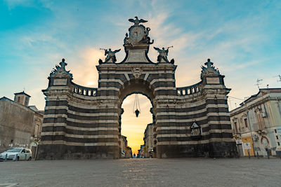 Catania, sicily, italy - garibaldi arch - one of the landmark of the city
