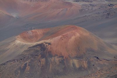 High angle view of volcanic landscape