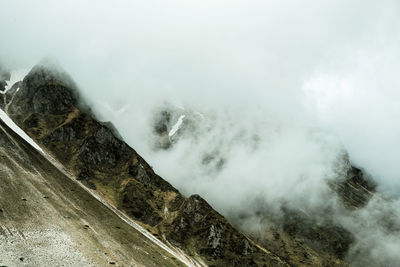 Scenic view of mountain against sky