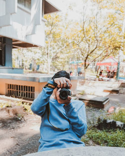 Man photographing