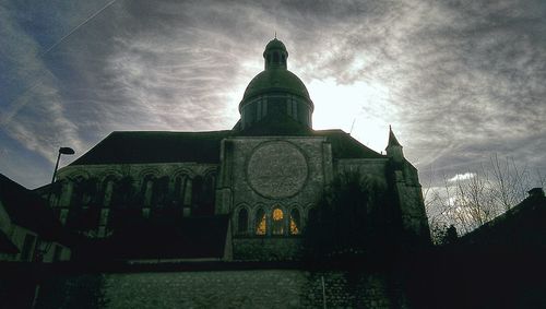 Low angle view of church against sky