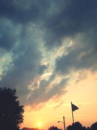 Silhouette of trees at sunset