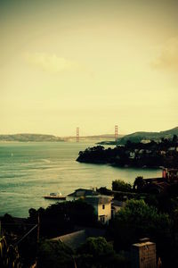 Scenic view of san francisco bay against sky