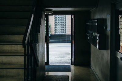 Empty corridor of building