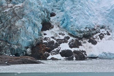 Rock formations in sea