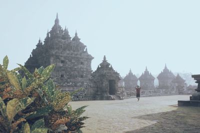 View of historic temple against clear sky