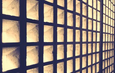 Sunlight falling on metal grate
