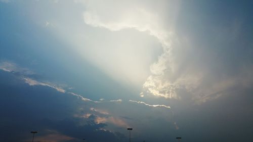 Low angle view of cloudy sky