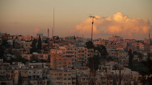 Aerial view of buildings in city