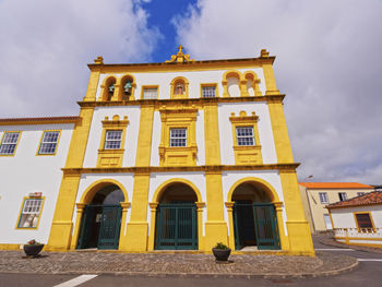 Low angle view of building against sky