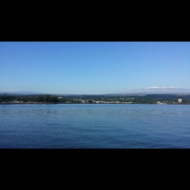 clear sky, copy space, water, sea, transfer print, tranquil scene, blue, scenics, tranquility, auto post production filter, beauty in nature, nature, calm, horizon over water, ocean, lake, waterfront, idyllic, river, rippled