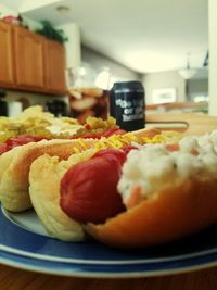 Close-up of food on table