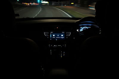 Interior of car