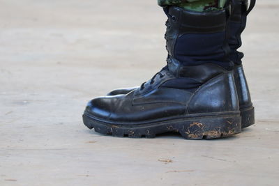 Close-up of shoes on floor