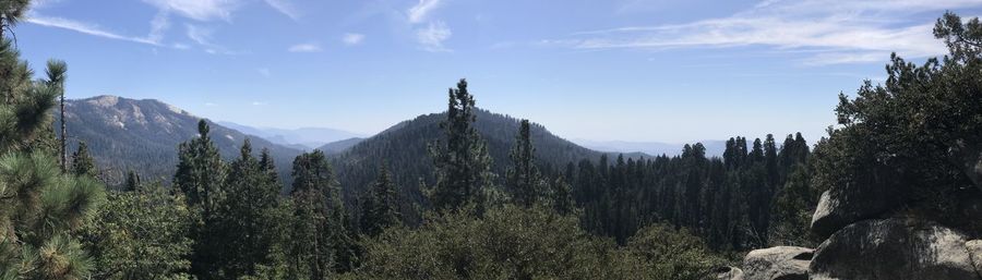 Panoramic view of mountains against sky