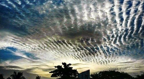 Low angle view of cloudy sky