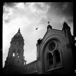 Low angle view of church against sky