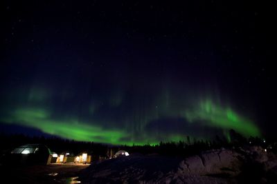 View of illuminated lights at night