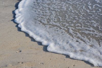 Close-up of sand at beach