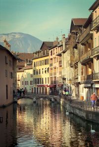 Reflection of buildings in canal