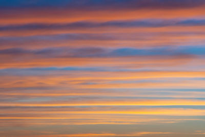 Low angle view of orange sky