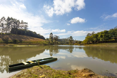 Scenic view of river against sky