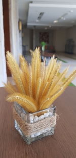 High angle view of bread on table