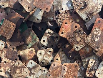 Full frame shot of rusty metals