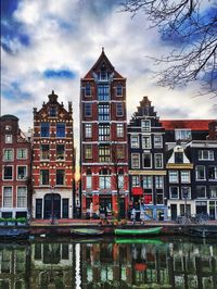 Reflection of buildings in water