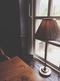 Table and window at home