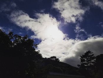 Low angle view of cloudy sky