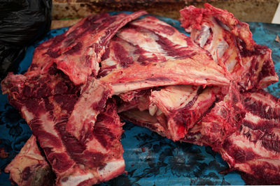 Close-up of red for sale in market