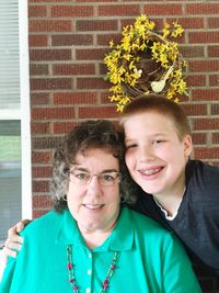 Portrait of mother and son