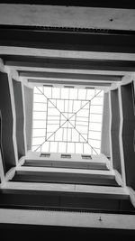 Low angle view of skylight in building