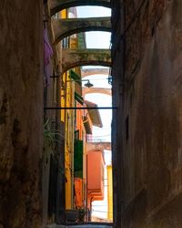 Narrow alley amidst buildings