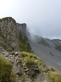 Hoher ifen mountain tour in allgau alps, bavaria, germany in autumn