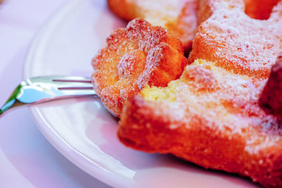 Close-up of cake in plate