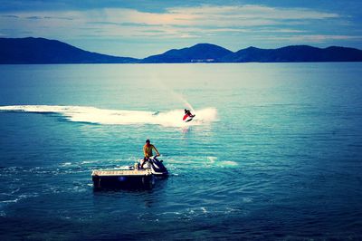 Scenic view of sea against sky