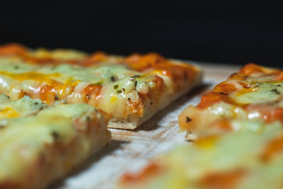 Close-up of pizza on barbecue grill