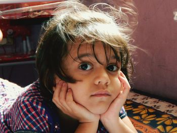 Portrait of cute girl