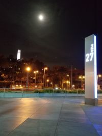 Illuminated city at night