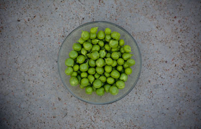 High angle view of fruits in container