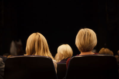 Rear view of people at music concert