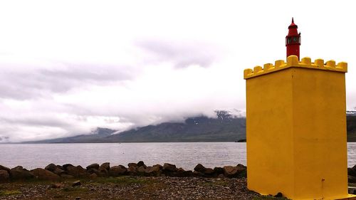 Lighthouse in sea