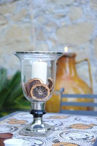 Decorated candles and candle holders