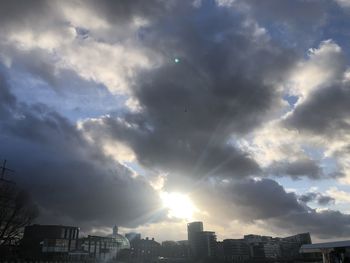 Low angle view of buildings against sky