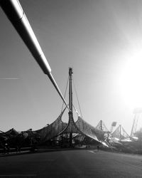 Olympic stadium munich against clear sky