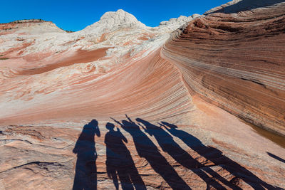 Shadow of rock on mountain