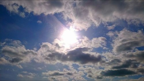 Low angle view of cloudy sky